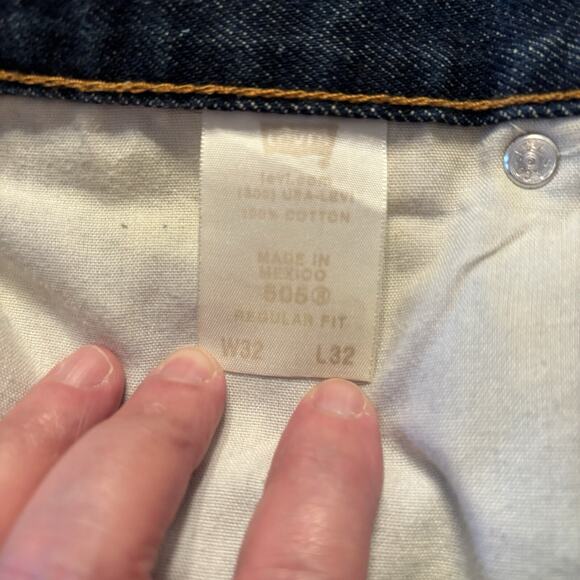 Levi's 505 Regular Fit Jean for Men, Size 32x32 (30X31.5) Medium Stonewash - Picture 5 of 11